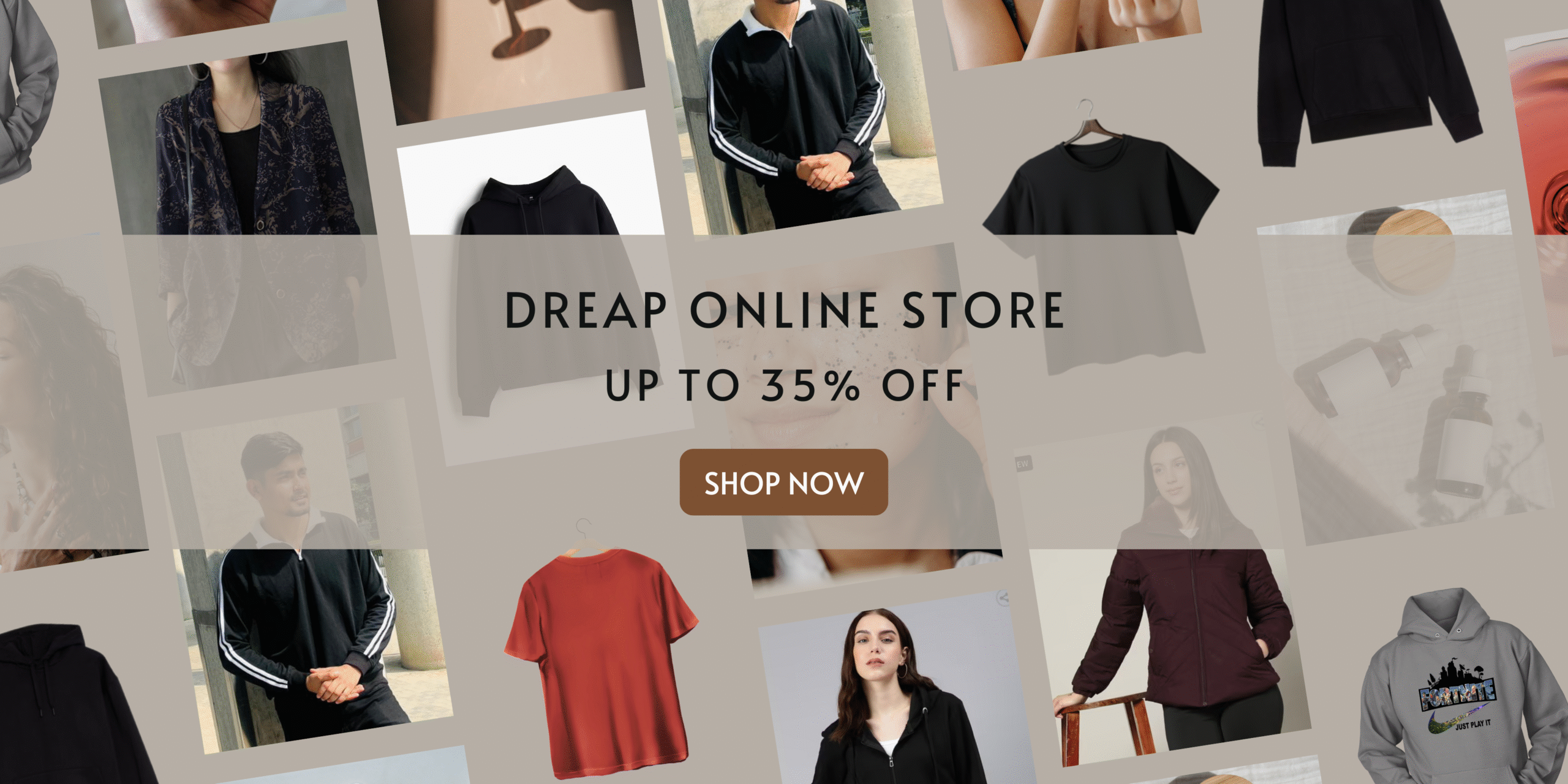 Grey Creative Online Store Banner